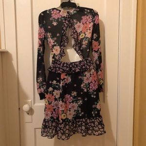 H&M Open Back Floral Dress